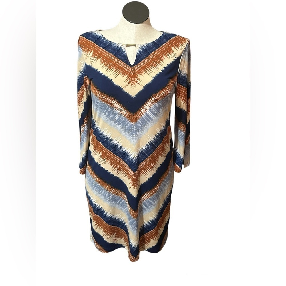 RUBY RD multicolor dress long sleeve multiple occasion dress